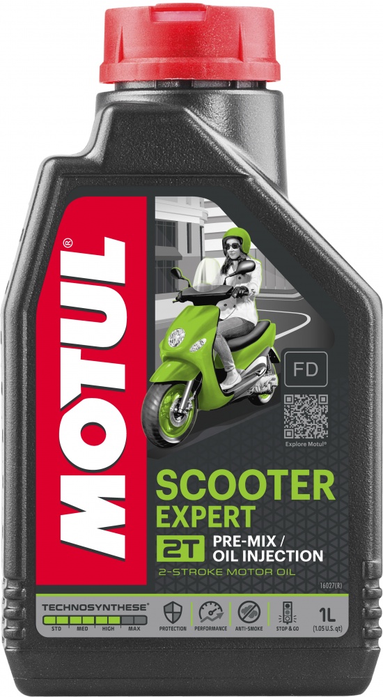 Моторна олива напівсинтетична Motul Scooter Expert 2T 1 л (831801;105880)