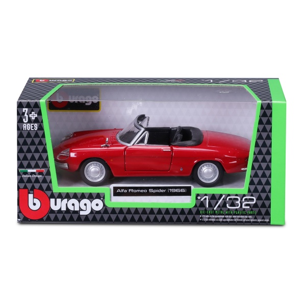 Машинка Bburago 1:32 Автомодель – Alfa Romeo Spider 1966 18-43047