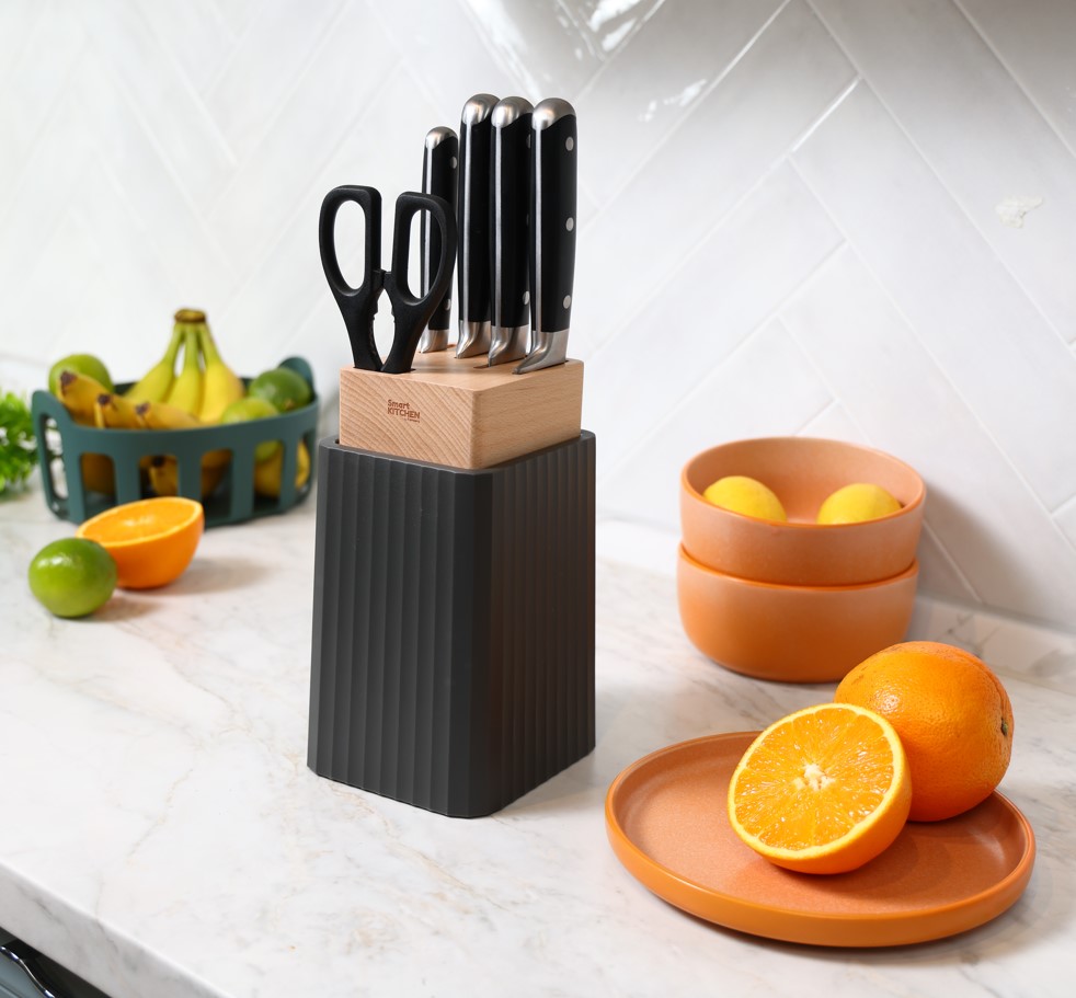 Подставка для ножей Smart Kitchen by Flamberg Bright Charcoal 21,8х13,2х12,2 см