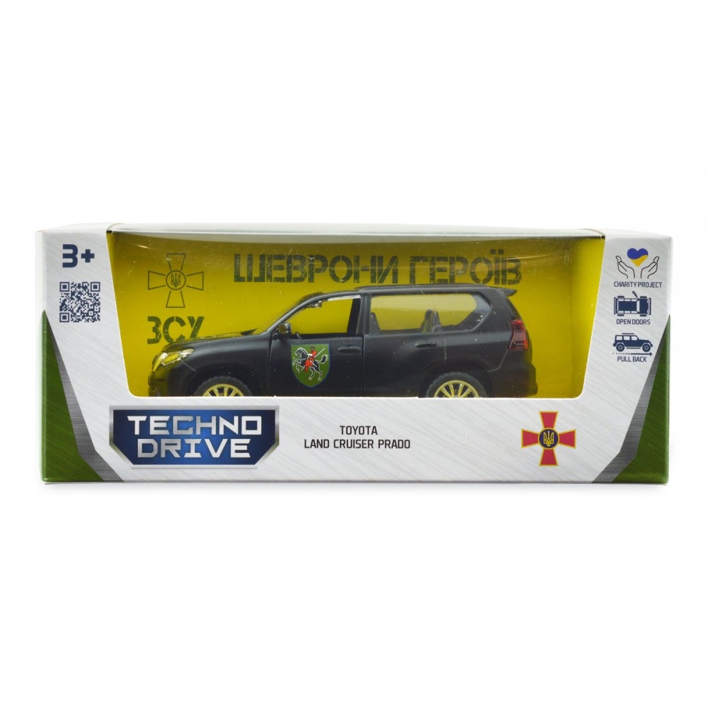 Автомодель TechnoDrive 1:32 серии Шевроны Героев Toyota Land Cruiser Prado 110 ОМБр 250359M