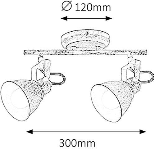 Спот Rabalux Vivienne 5967 2x40 Вт E14 античный белый 