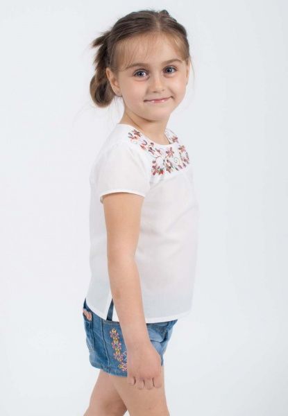 Блуза Гармонiя Квіти р.134 белый 33319 