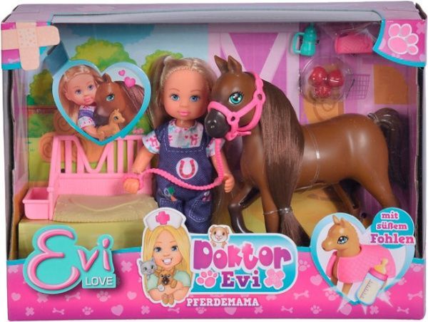 Кукла Simba Доктор Эви Лошадка с новорожденным жеребенком