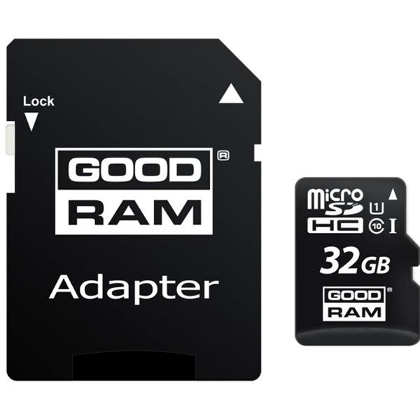 Карта памяти Goodram microSDHC 32GB Class 10 UHS I U1 + adapter M1AA-0320R11