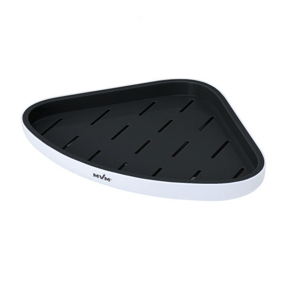 Полка угловая MVM ВР-26 белый/черный 