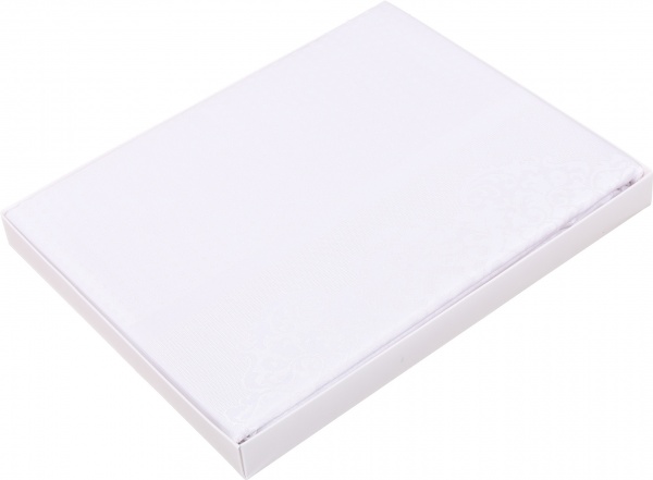 Скатерть Caramel прямоугольная жаккард панно 160x220 см белый Karna 