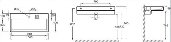 Умывальник Jacob Delafon Terrace EXC112-00