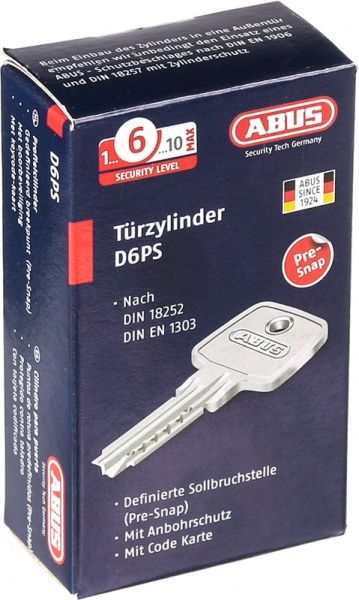 Цилиндр Abus D6PS 30x30 ключ-ключ 60 мм матовая латунь