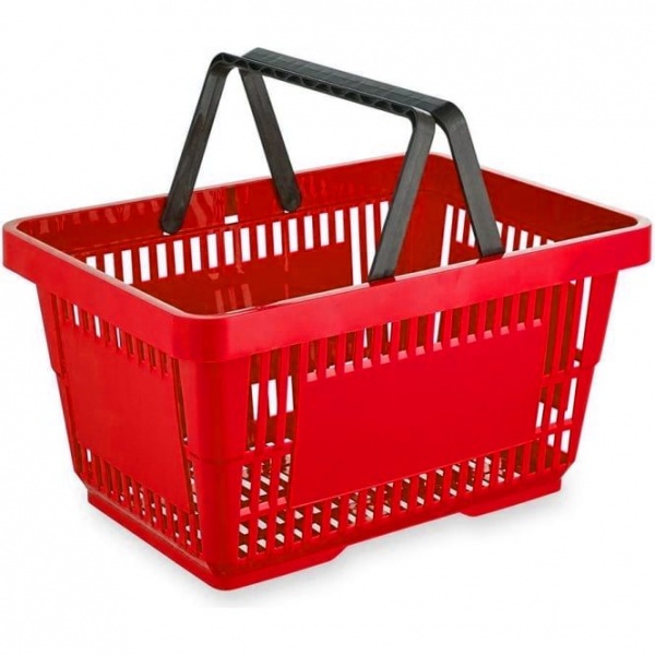 Кошик торговельний 22 л червоний 230x300x430 мм