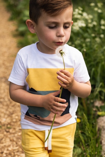 Футболка для мальчиков Koko Noko р.122 белый с рисунком T46844-37 