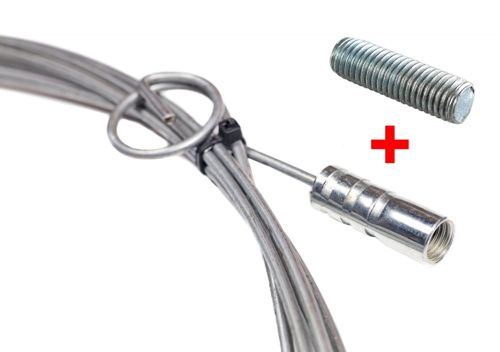 Проволока для чистки дымохода Ecodym с переходником 10 м