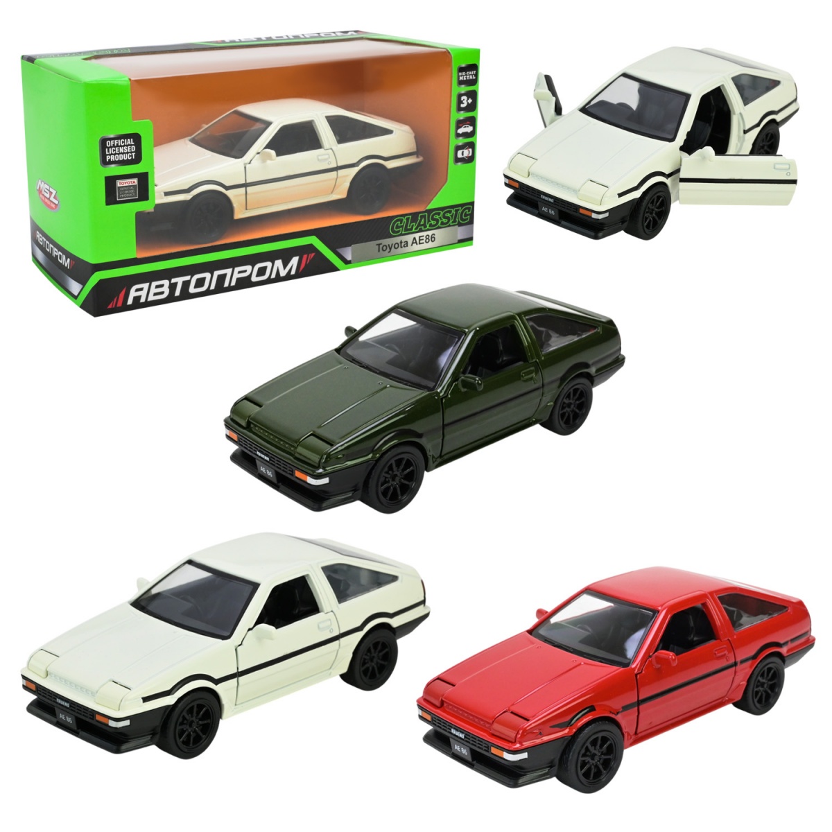 Автомодель Автопром 1:32 Toyota AE86 10022 — фото 1