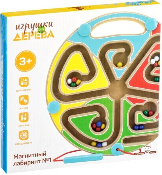 Игрушка Іграшки з дерева Магнитный лабиринт Цвета Д442
