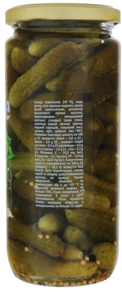 Корнишоныthe Banka маринованные пастеризованные 460 г