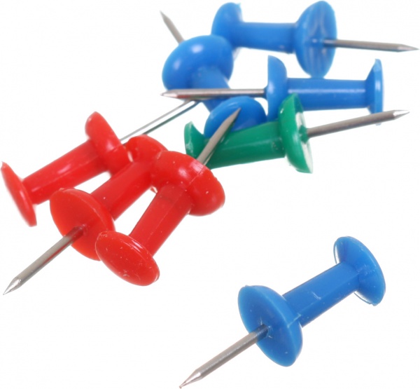 Кнопки канцелярські UP! (Underprice) цвяшки кольорові 50 шт. 