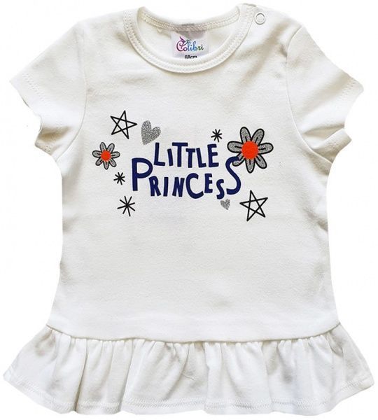 Футболка для дівчаток Colibri р.74 бежевий із малюнком G4076 