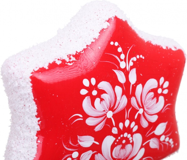 Верхівка скляна з блискітками Зірка еліт 20 см комбінована в асортименті 