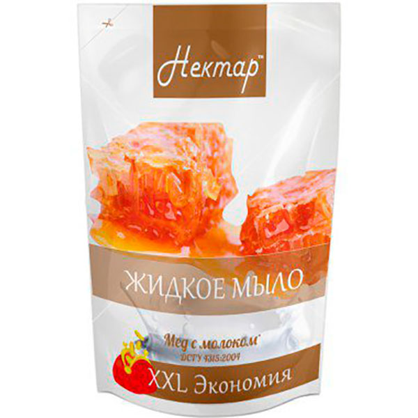 Мыло жидкое Нектар Мед с молоком doy-pack 500 мл