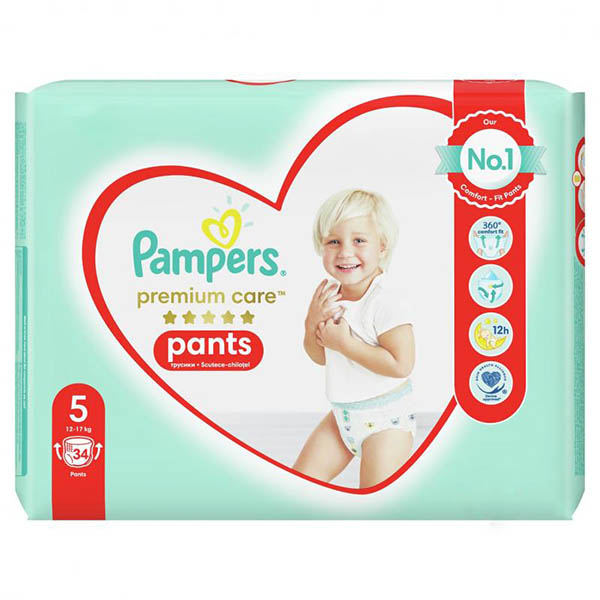 Подгузники-трусики Pampers Premium Care Pants Junior 5 12-17 кг 34 шт.