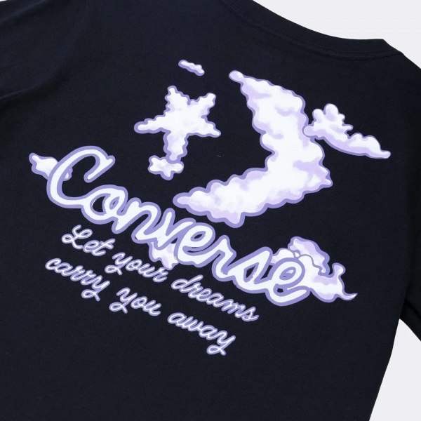 Футболка Converse SEASONAL GRAPHIC WORD ART SS TEE 10024536-001 р.L чорний