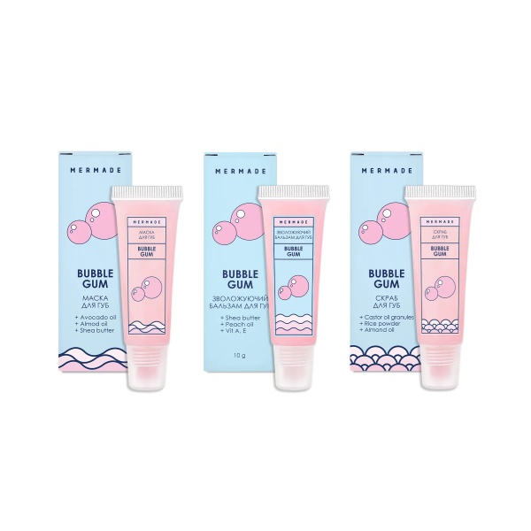 Набор унисекс Mermade Lip Care Set Bubble gum