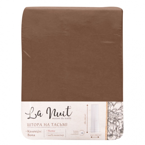 Штора BONA 150х280 мокко La Nuit