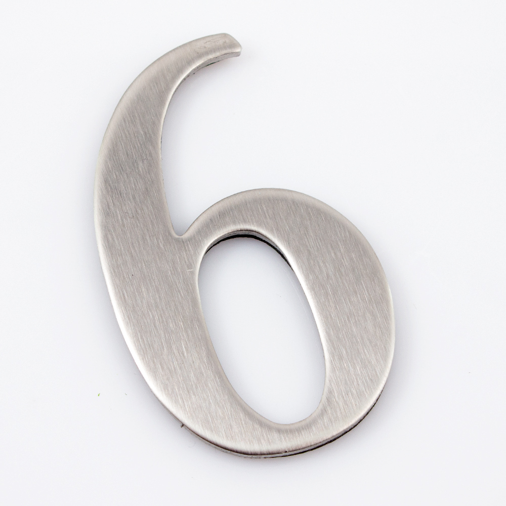 Цифра №6 нержавіюча сталь нікель 61 мм Arino 67703