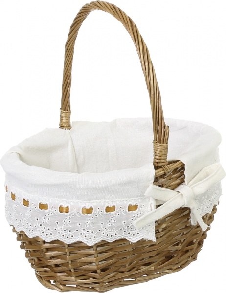 Кошик плетений з текстилем 29х22х17/33 см EBE18-5-2 