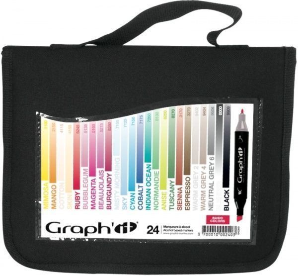 Набор двусторонних маркеров Graph'it Основные цвета GI00240 разноцветный 