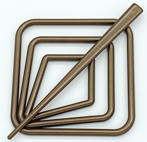 Заколка Квадрат 85х85 мм коричневый В0001-14 MISLT