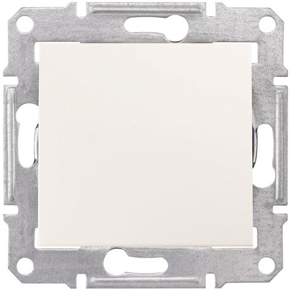 Вимикач одноклавішний Schneider Electric Sedna без підсвітки 10 А 250В IP20 кремовий