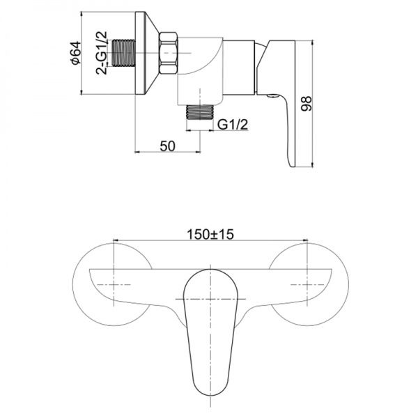 Смеситель для душа Cersanit Сersania S951-234