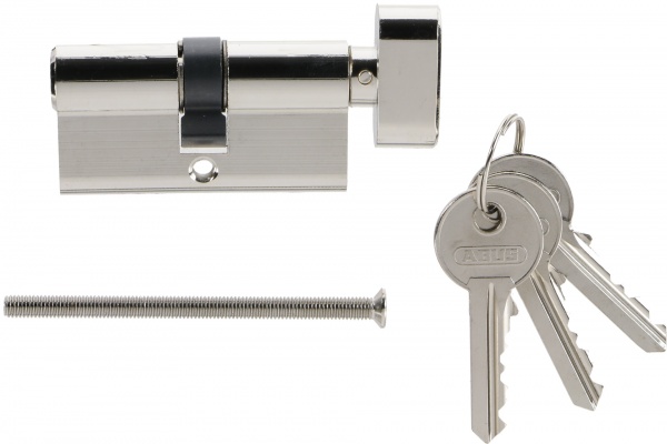 Циліндр Abus KE45 30x30 ключ-вороток 60 мм матовий нікель