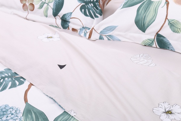 Комплект постільної білизни Лотос 1,5 бежевий Homeline 