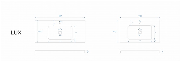 Умивальник меблевий Aquarius Lux (W) 80