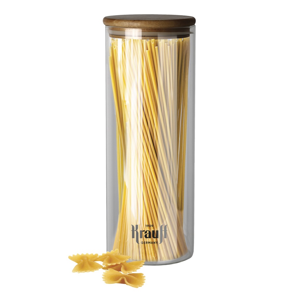 Банка для сипучих Krauff Grutze 1600 мл з бамбуковою кришкою 31-289-025