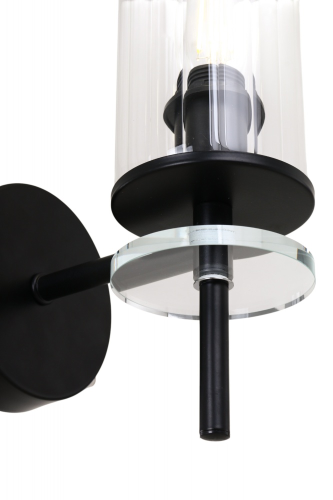 Світильник настінний Sensio Canis 40 Вт E14 чорний/прозорий ALG-74590/1W