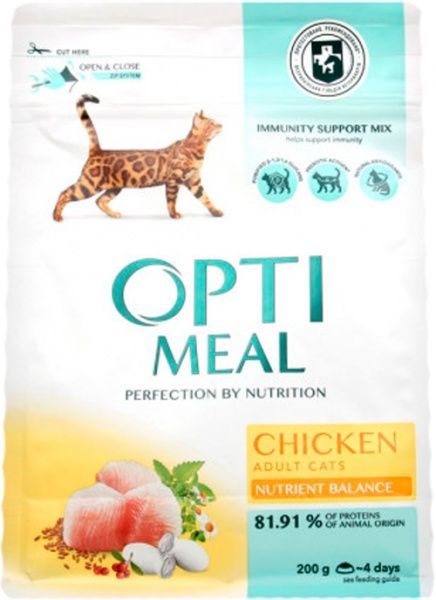 Корм Optimeal Kittens з куркою 200 г