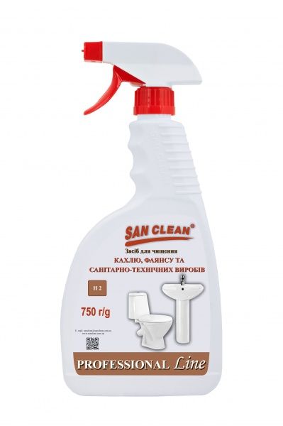 Средство SAN CLEAN PROF Line для чистки кафеля и фаянса 0,75 л