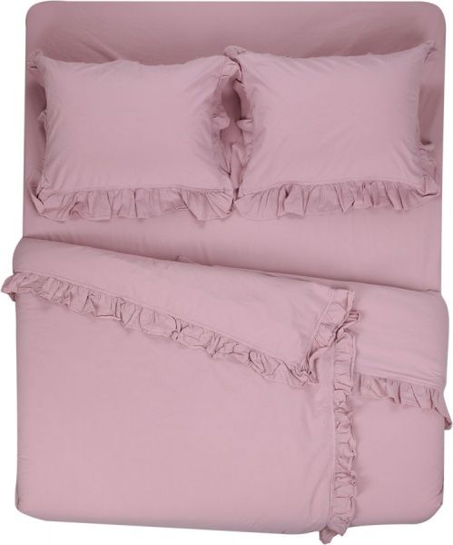 Комплект постельного белья семейный розовый Limasso 