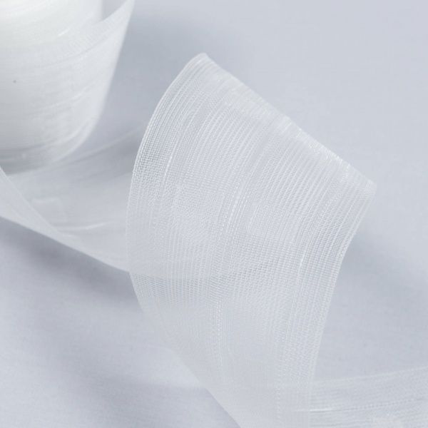 Тесьма шторная прозрачная равномерная, 65мм