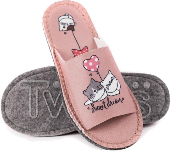 Капці домашні Twins Коти р. 40 рожевий 4407 