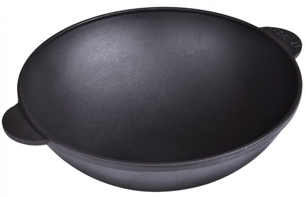 Сковорода WOK із кришкою чавуннна 3,7 л 280х96 мм Brizoll