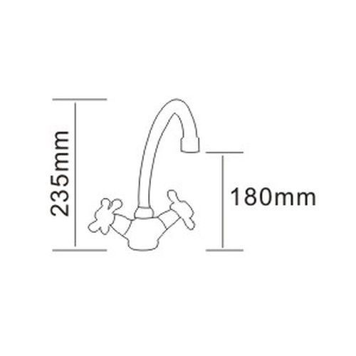 Смеситель для кухни Rozzy Jenori Vodoley RBM844-8BR