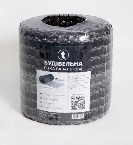 Сетка Екобуд из базальтового волокна ЭКОБУД СБС 25х25 мм 0,25х50 м рулон