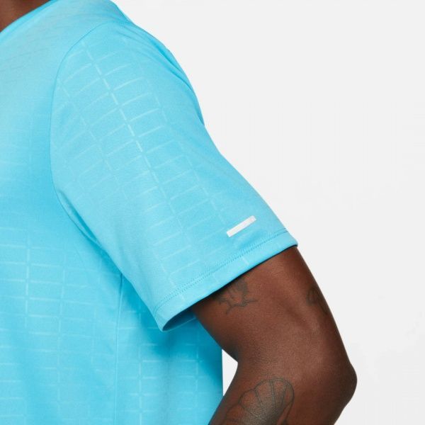 Футболка Nike M NK RN DVN MILER SS EMBOSS DA1317-447 р. XL бирюзовый