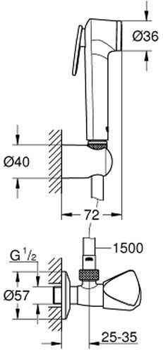 Набор для биде Grohe New Tempesta-F 26357000 