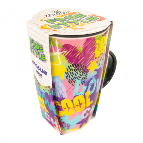 Чашка с крышкой Freestyle 420 мл 21-279-121 Keramia