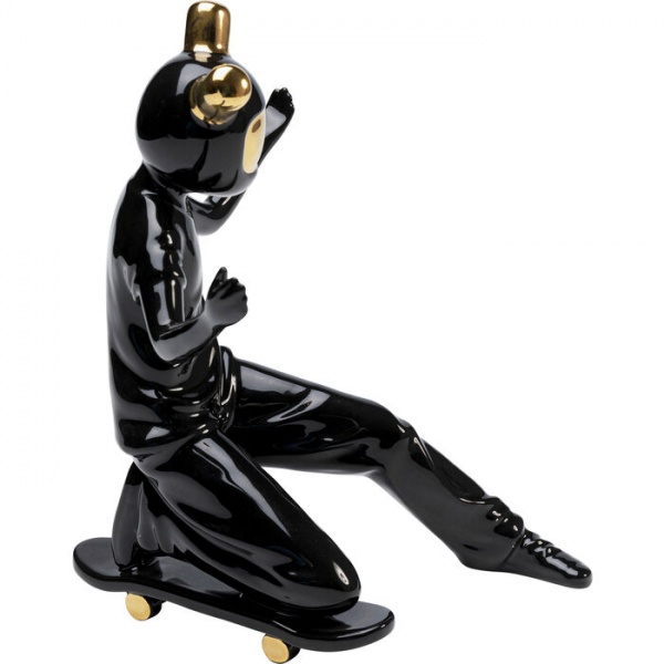 Статуетка декоративна Skating Astronaut чорна 21 cм KARE Design