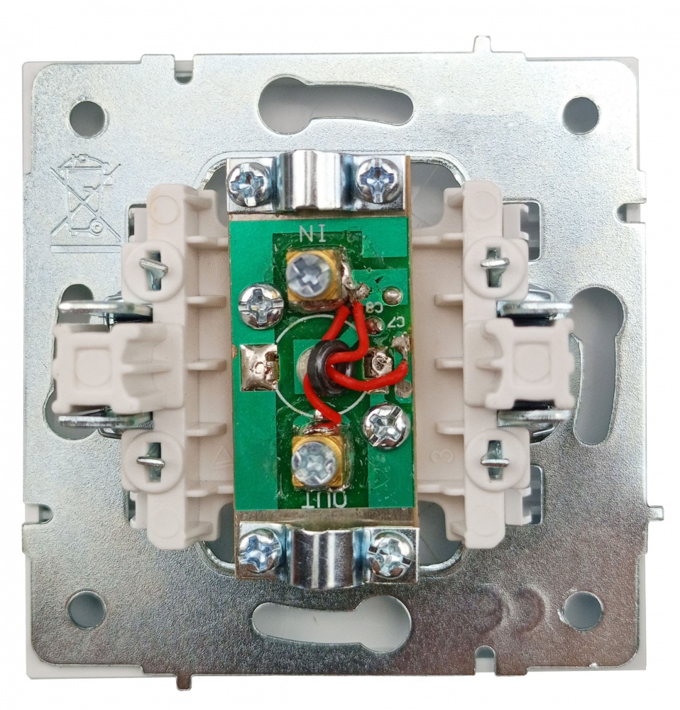 Механізм розетки TV прохідна HausMark Juna IP20 білий